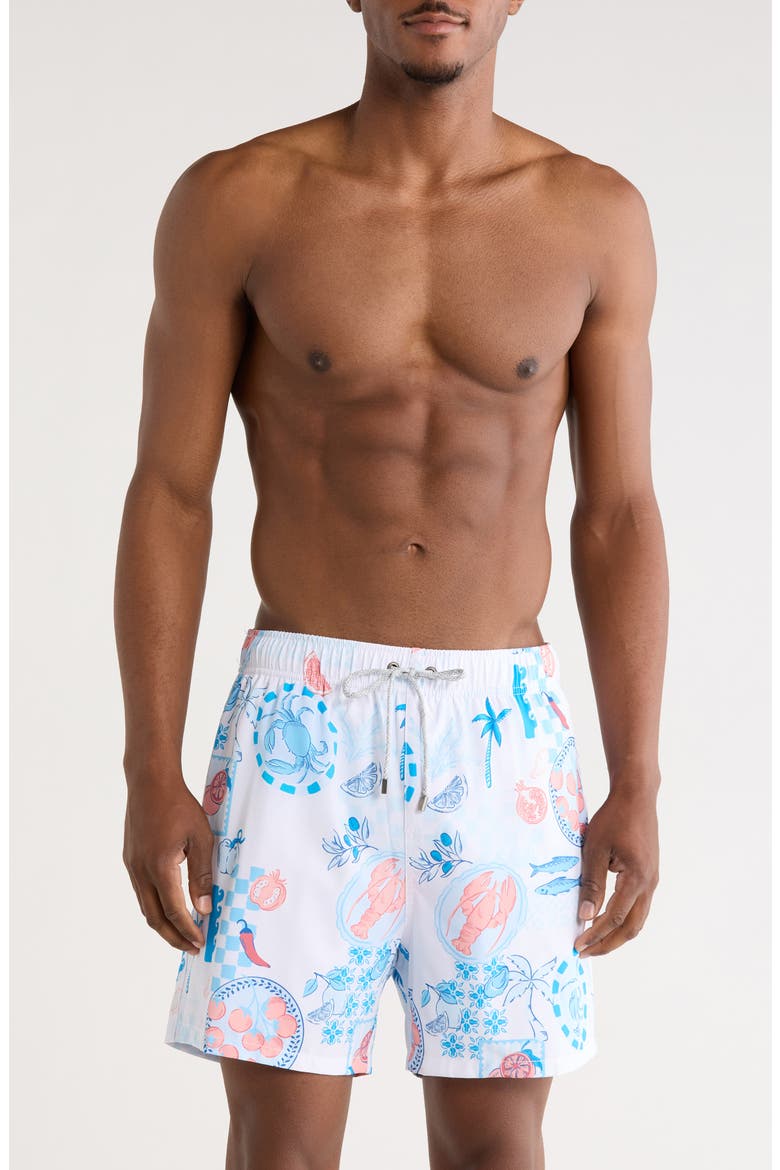 Volley Swim Shorts, Main, color, WHITE
