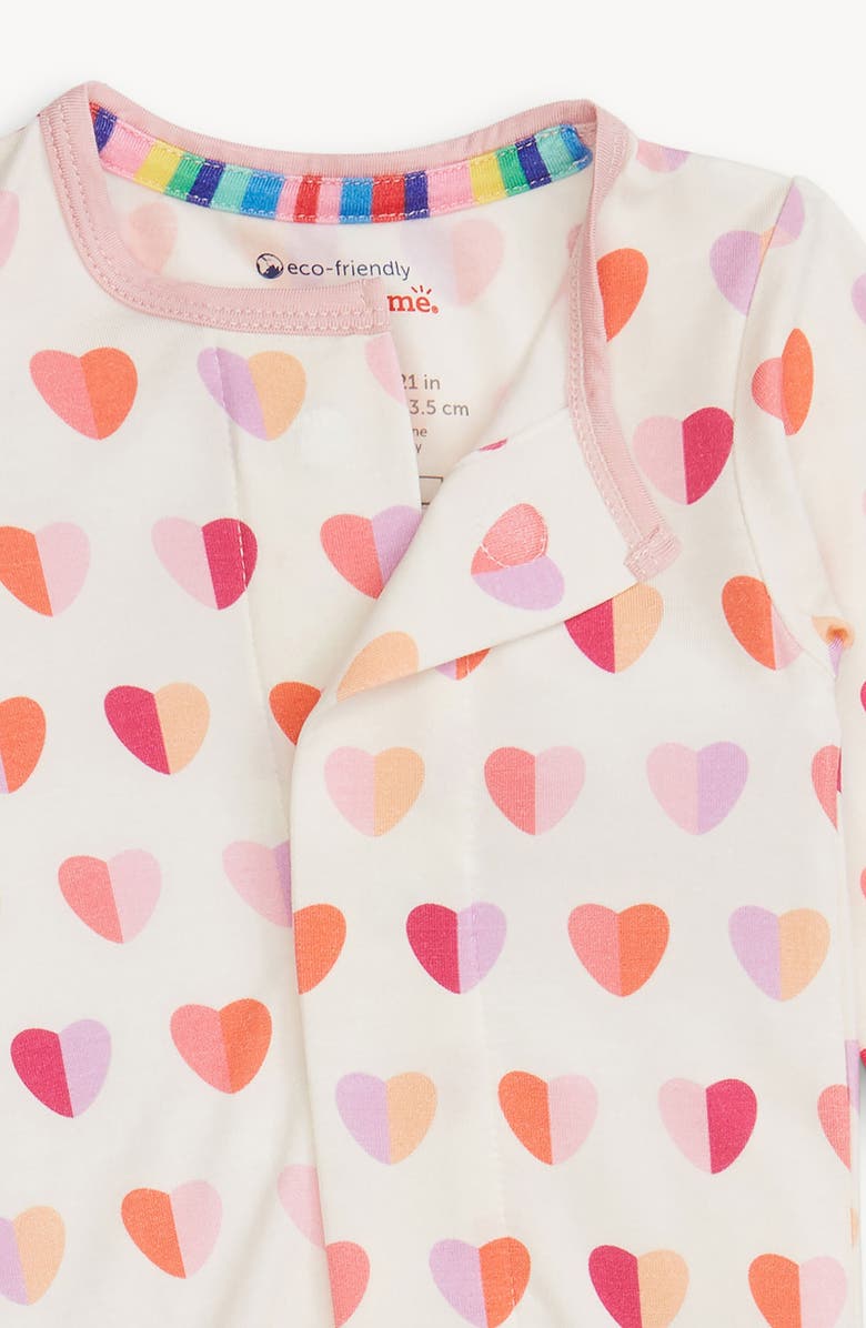 Magnetic Me Pink Hearts Magnetic Modal Footie, Alternate, color, Pink Xoxo