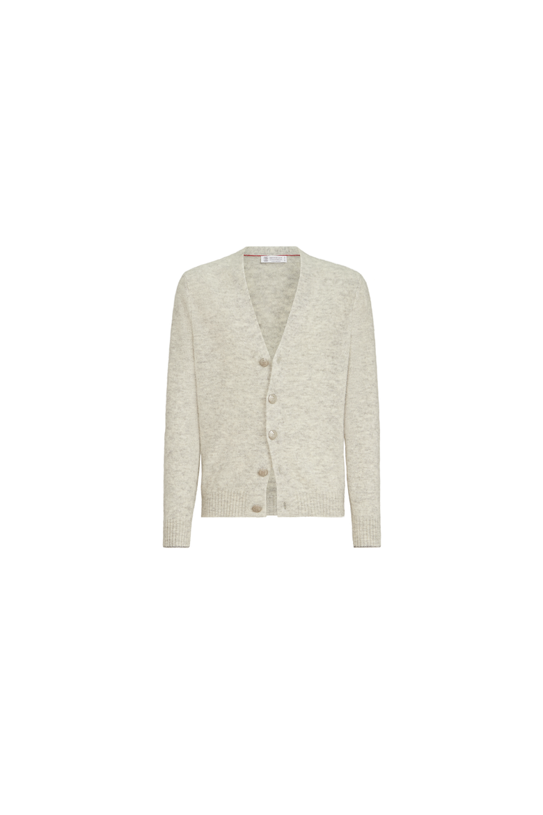 Alpaca, cashmere and wool cardigan, Alternate, color, Medium Grey