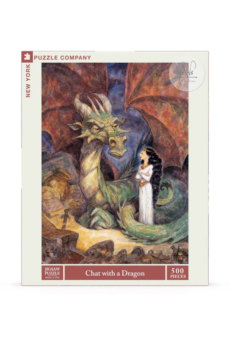 Chat with a Dragon 500 Piece Puzzle, Main, color, No Color