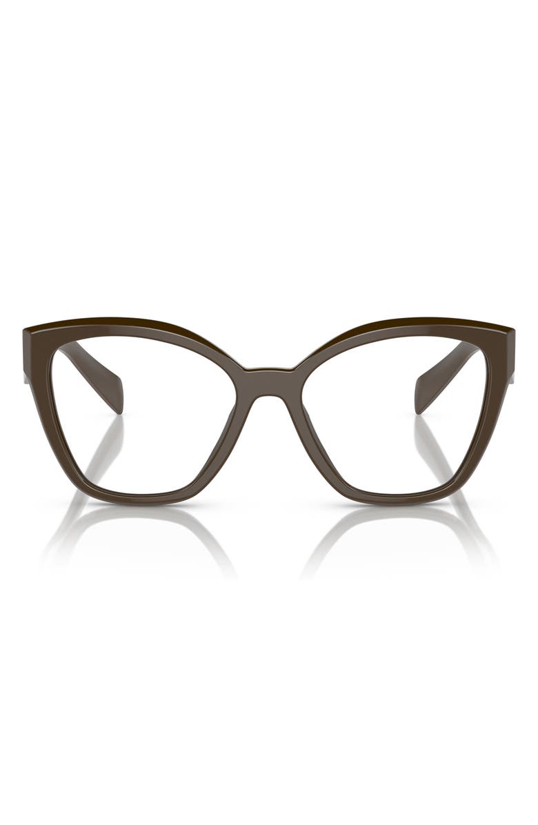 Prada 56mm Butterfly Optical Frames, Main, color, Green