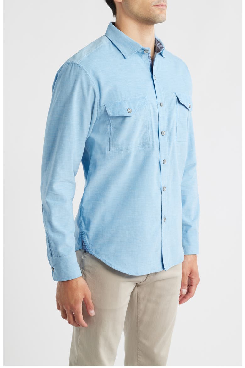 Coastline Cord Heather Bay Cotton Corduroy Button-Up Shirt, Alternate, color, RAINCLOUD HEATHER