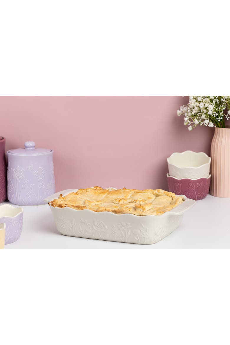 In The Meadow Medium Rectangular Baker, Alternate, color, Cream