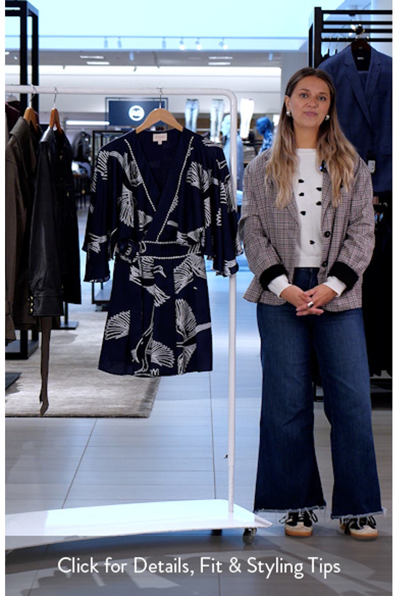 Avaele Long Sleeve Satin Wrap Dress video
