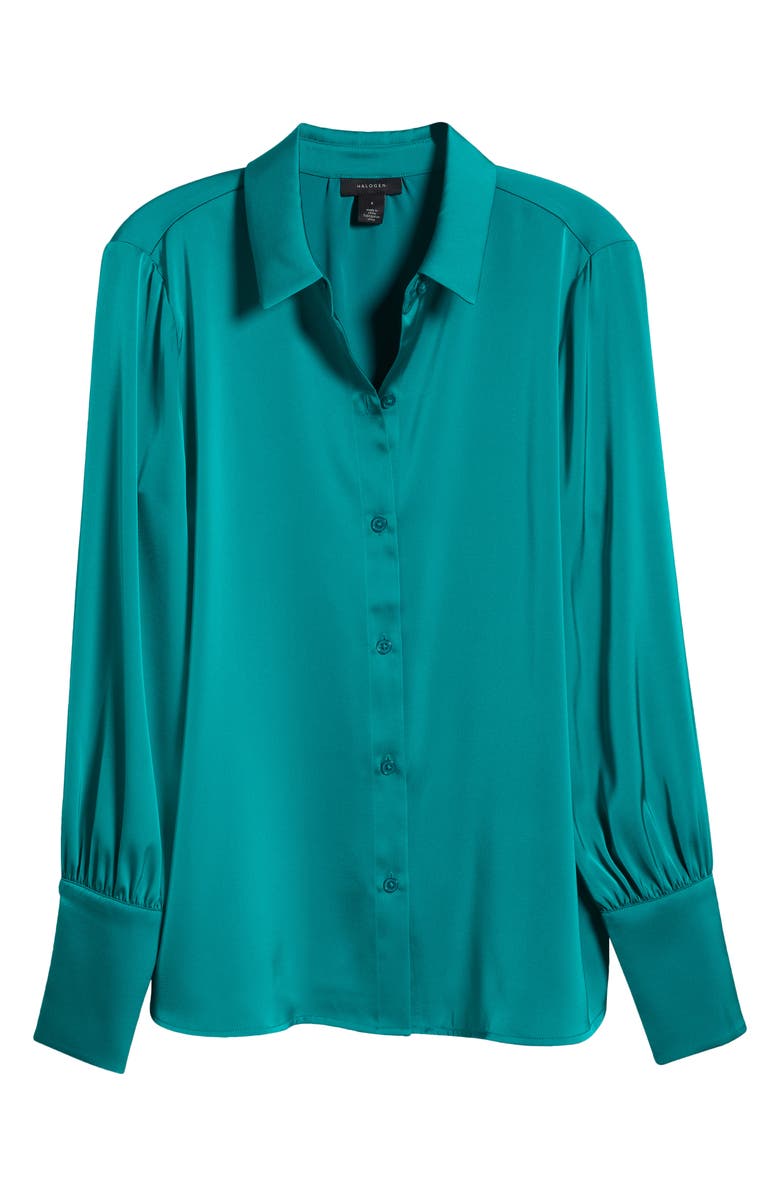 Halogen<sup>®</sup> Button-Up Shirt, Alternate, color, Miami Green
