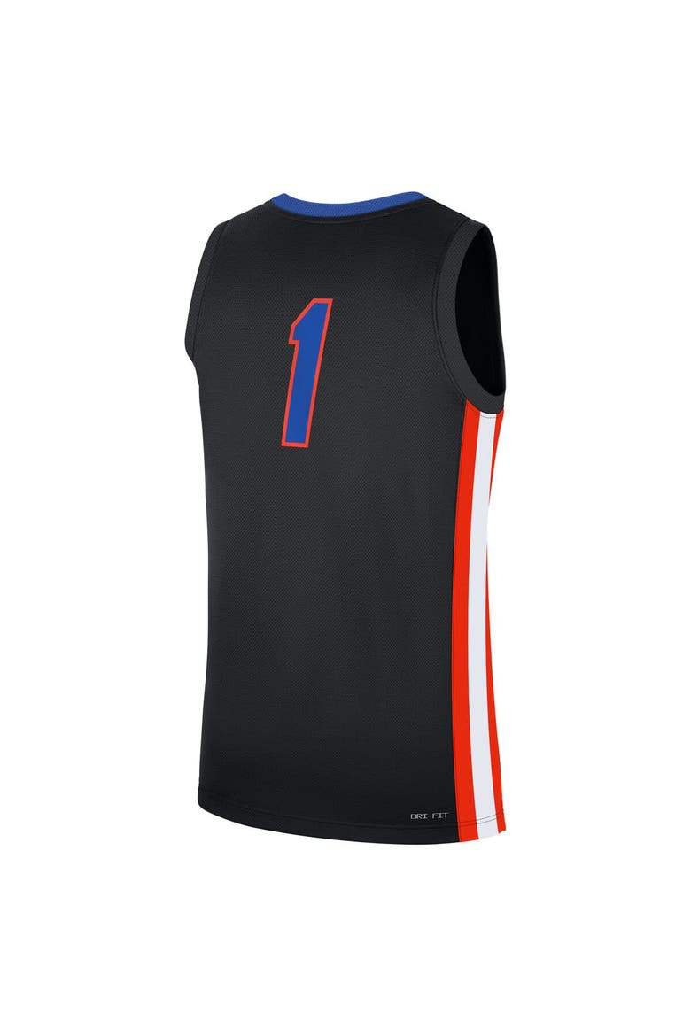 Men's Jordan Brand #1 Black Florida Gators Alternate Replica Jersey, Alternate, color, Black