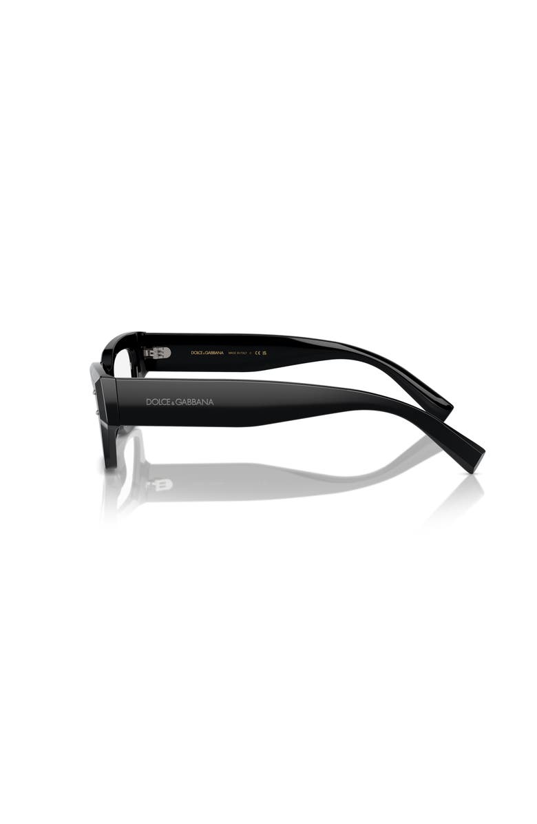 Dolce&Gabbana 51mm Rectangle optical glasses, Alternate, color, Black