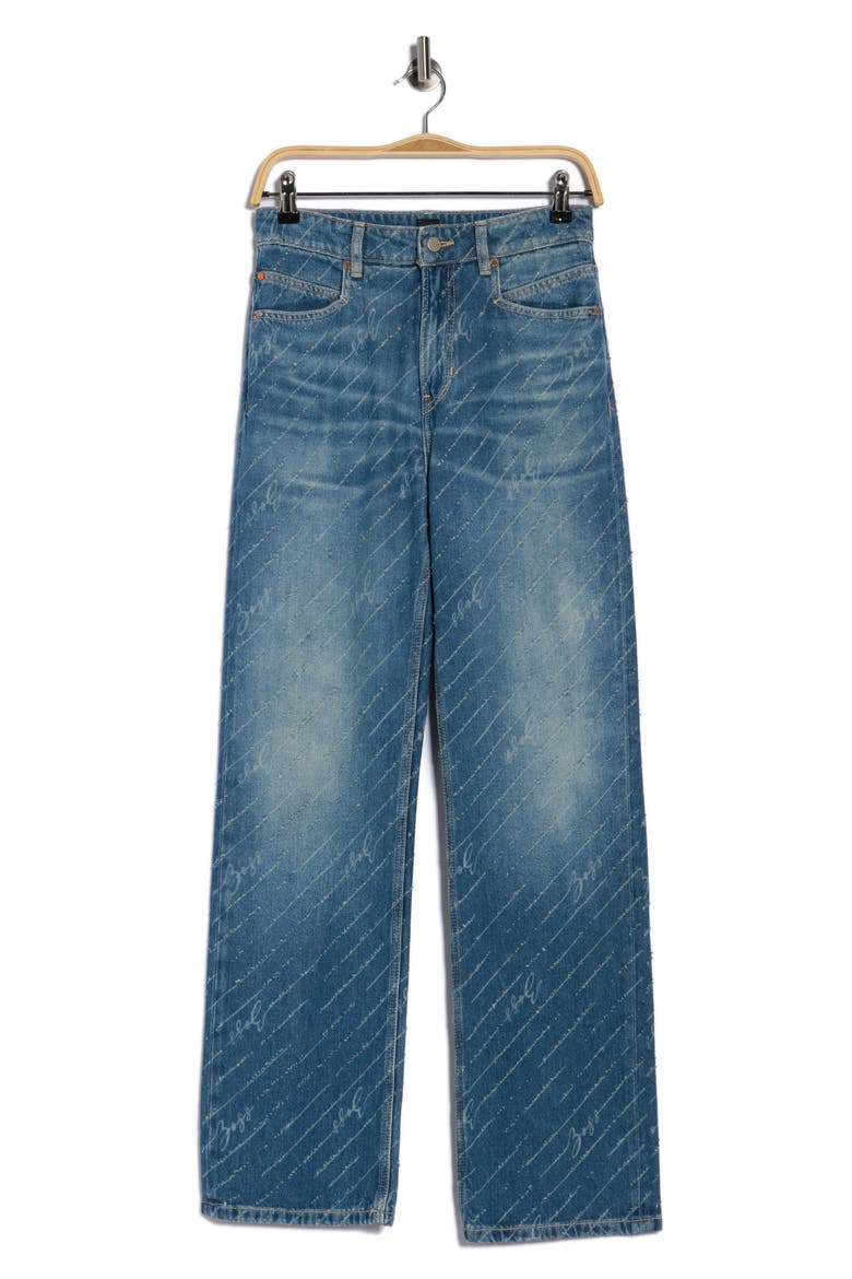 Ada High Waist Straight Leg Jeans, Alternate, color, MEDIUM BLUE