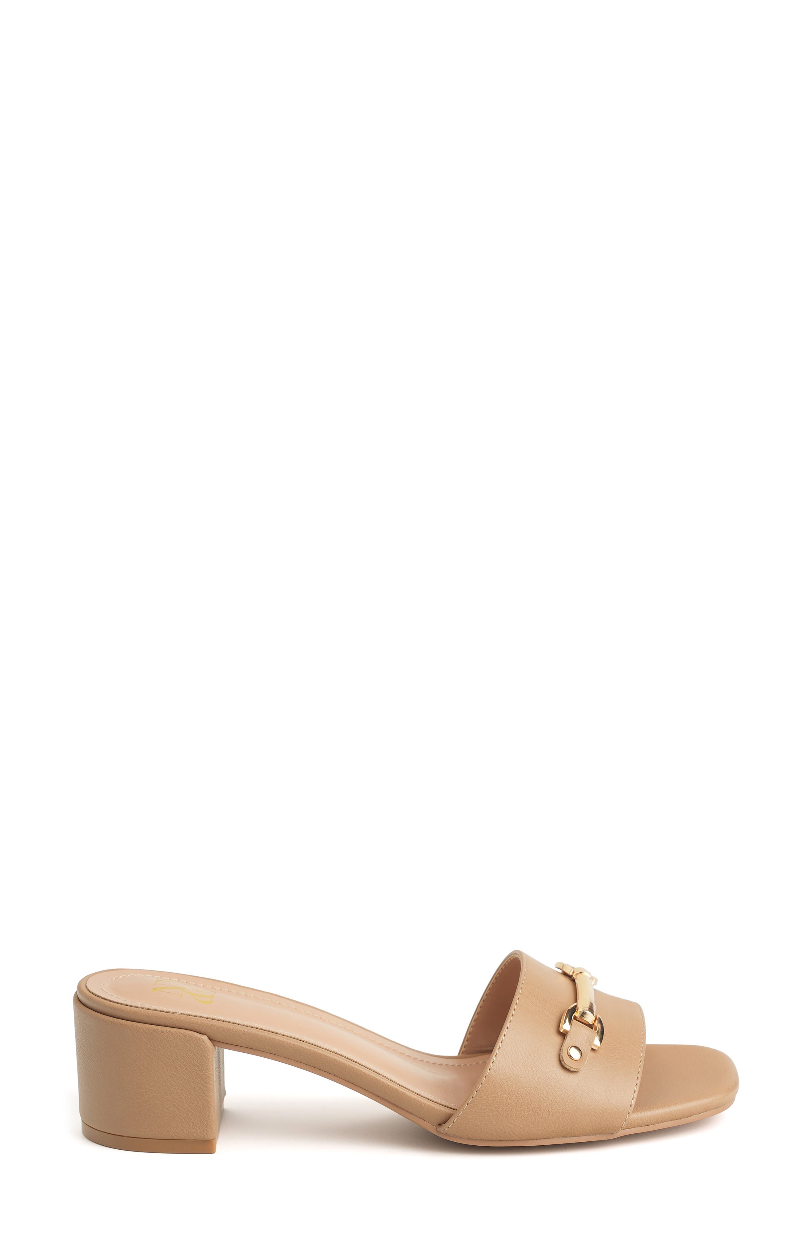 Maxine Bit Slide Sandal, Alternate, color, BEIGE