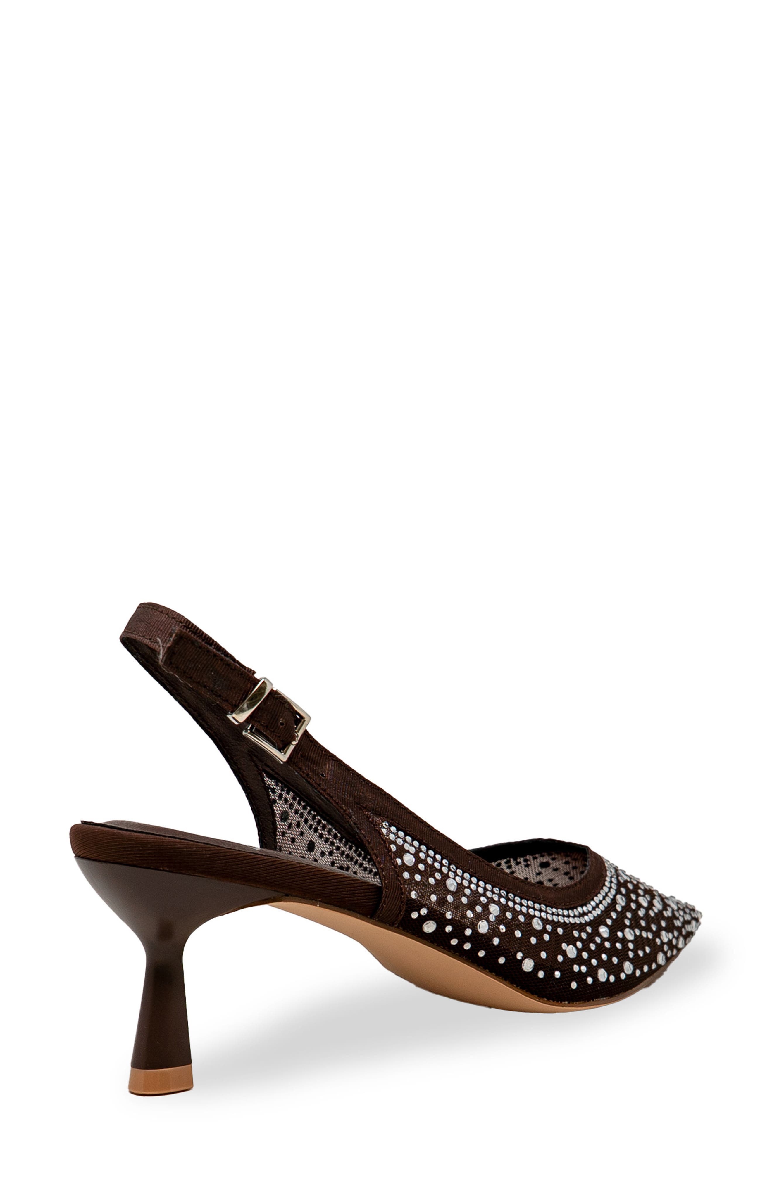 Pointed Toe Slingback Pump, Alternate, color, BROWN