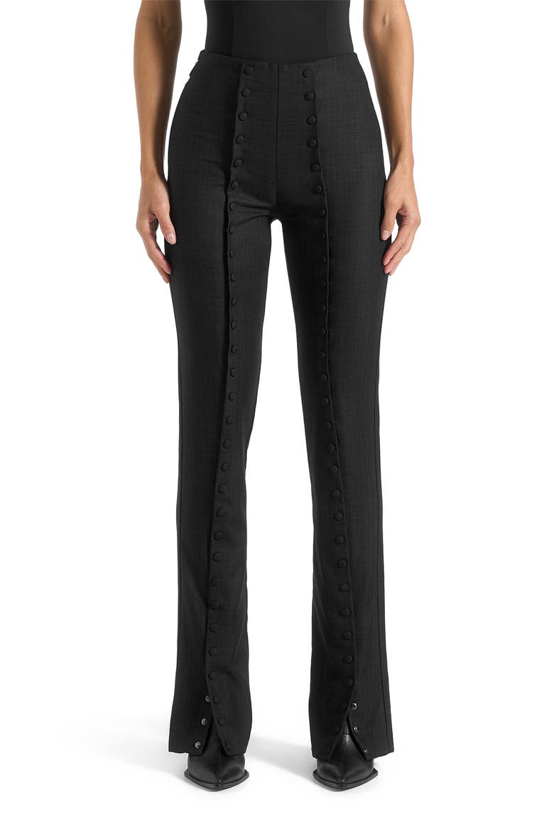 Therese Tailored Button Detail Trousers, Alternate, color, Black