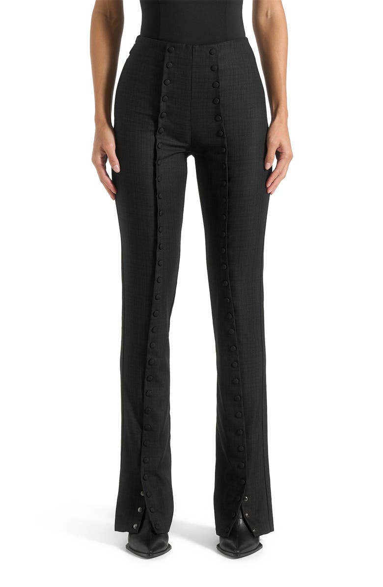 Manière De Voir Therese Tailored Button Detail Trousers, Alternate, color, Black