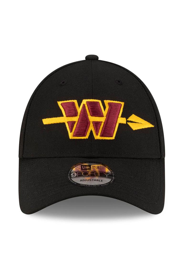 Men's New Era Black Washington Commanders Alternate 9FORTY Adjustable Hat, Alternate, color, Black