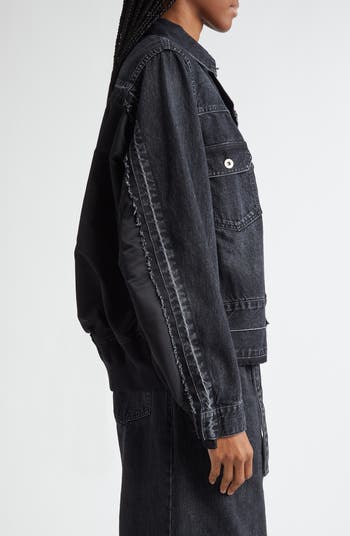 Sacai Denim & Nylon Twill Jacket | Nordstrom Sacai Denim & Nylon Twill Jacket | Nordstrom