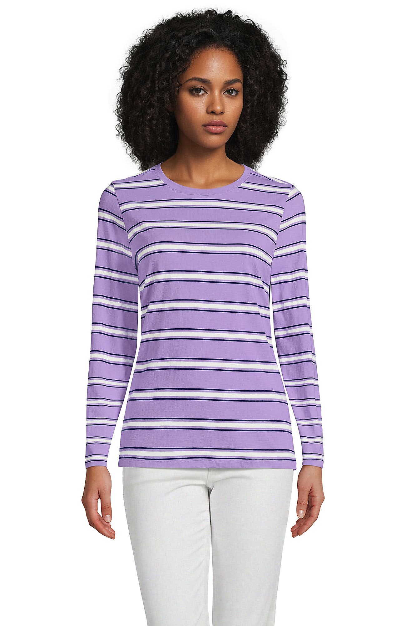 Soft Amethyst/Navy Stripe