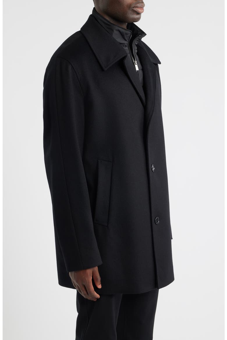 Clark Wool Blend Bib Jacket, Alternate, color, BLACK