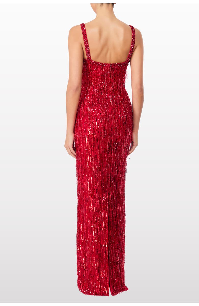 Jenny Packham Fleur Embellished Maxi Dress, Alternate, color, Chili Red