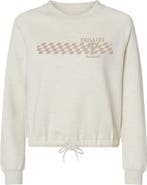SOFT AS A GRAPE Women's Soft as a Grape Natural Philadelphia Phillies Tonal Checkered Sweatshirt