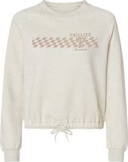 SOFT AS A GRAPE Women's Soft as a Grape Natural Philadelphia Phillies Tonal Checkered Sweatshirt