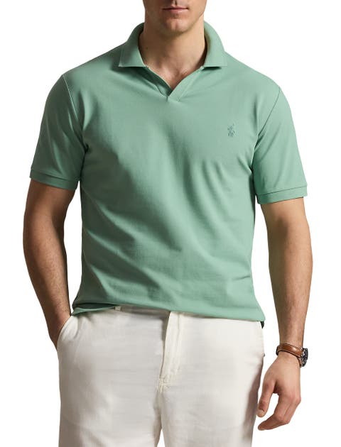 Big & Tall Johnny Collar Mesh Polo Shirt