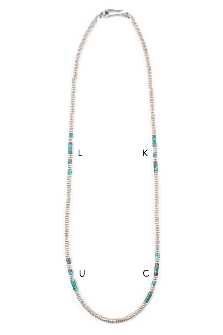 Luck Morse Necklace, Alternate, color, SILVER / TURQUOISE