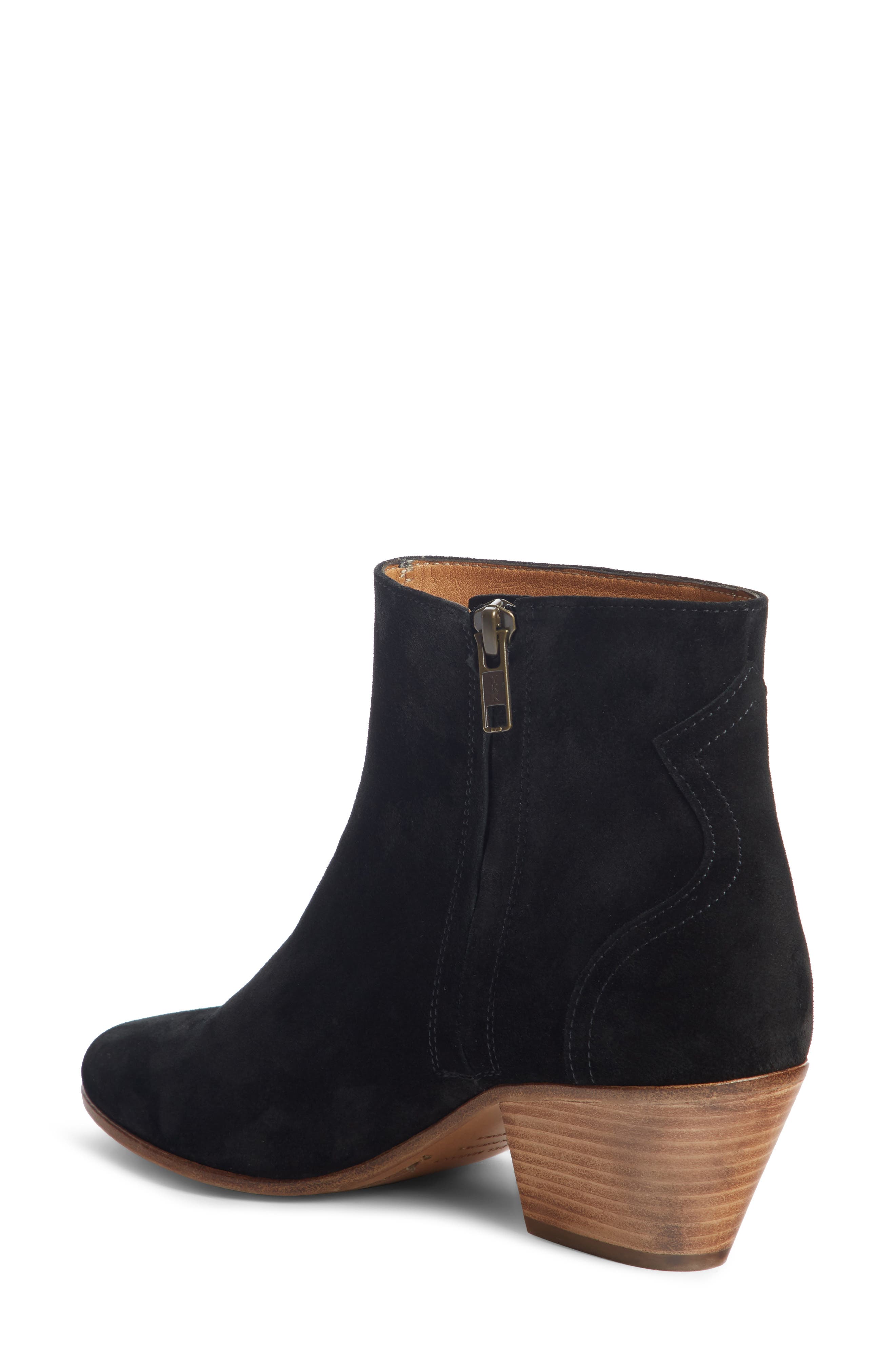 Dacken Stacked Heel Bootie, Alternate, color, BLACK