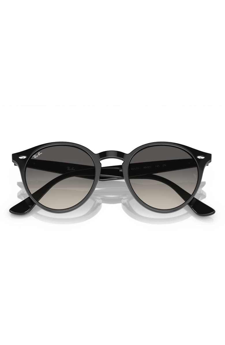 Ray-Ban Highstreet 51mm Round Sunglasses, Alternate, color, Black