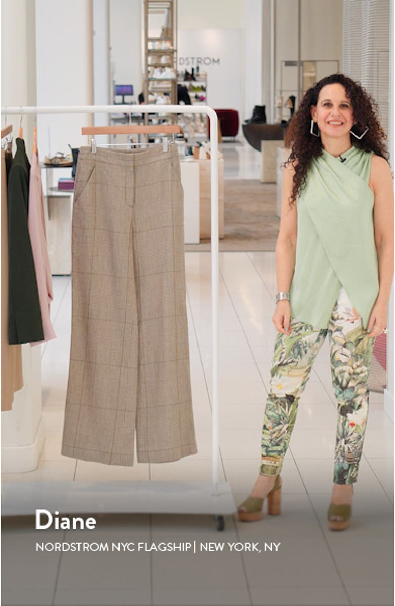 Tonelli Windowpane Plaid Linen & Cotton Pants, sales video thumbnail