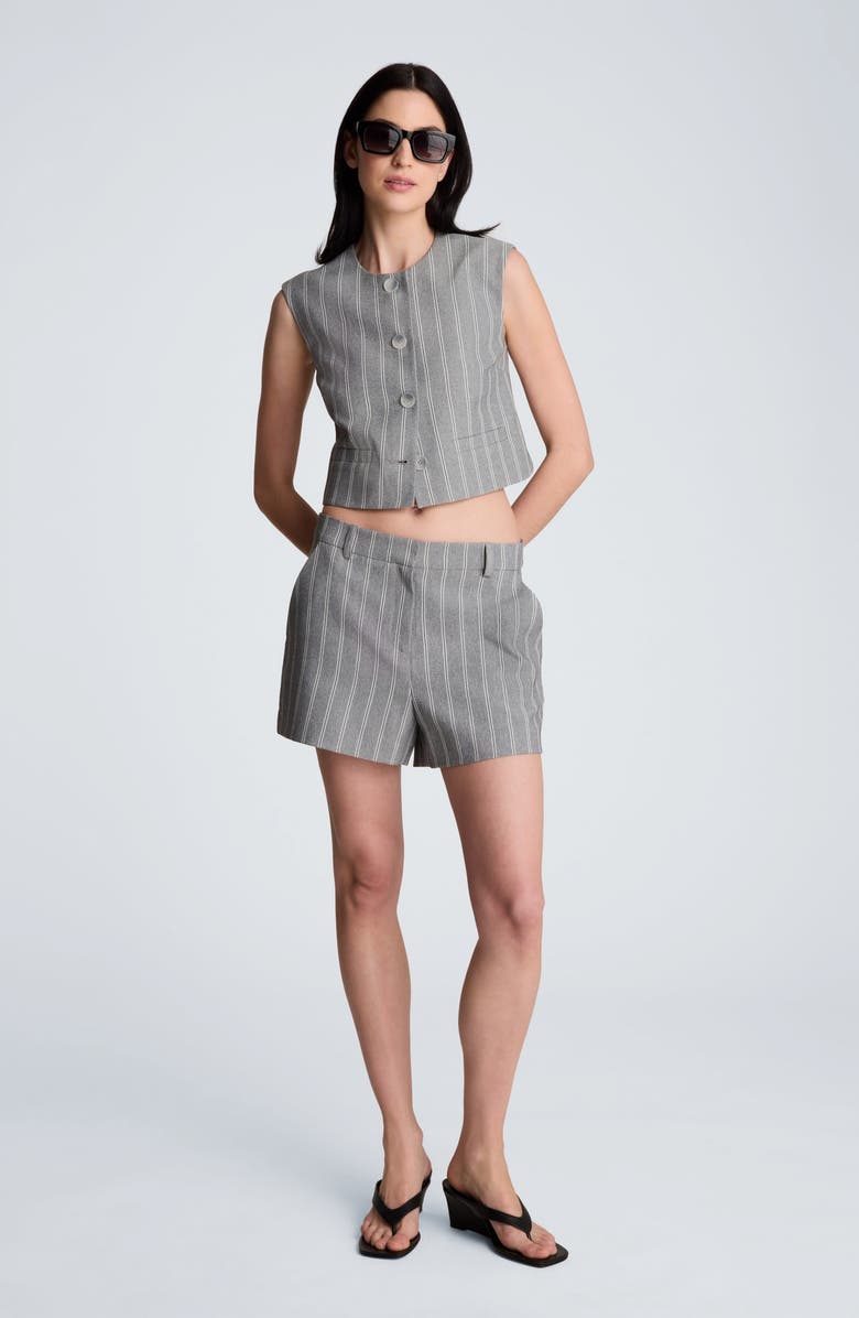 Kenneth Cole Pinstripe Shorts, Alternate, color, 