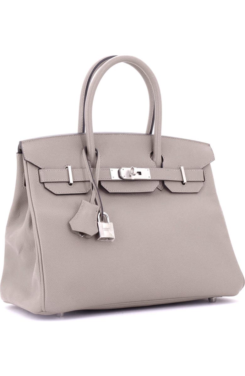 Pre-Owned Hermes Birkin Handbag Grey Epsom with Palladium Hardware 30, Alternate, color, Gris Asphalte