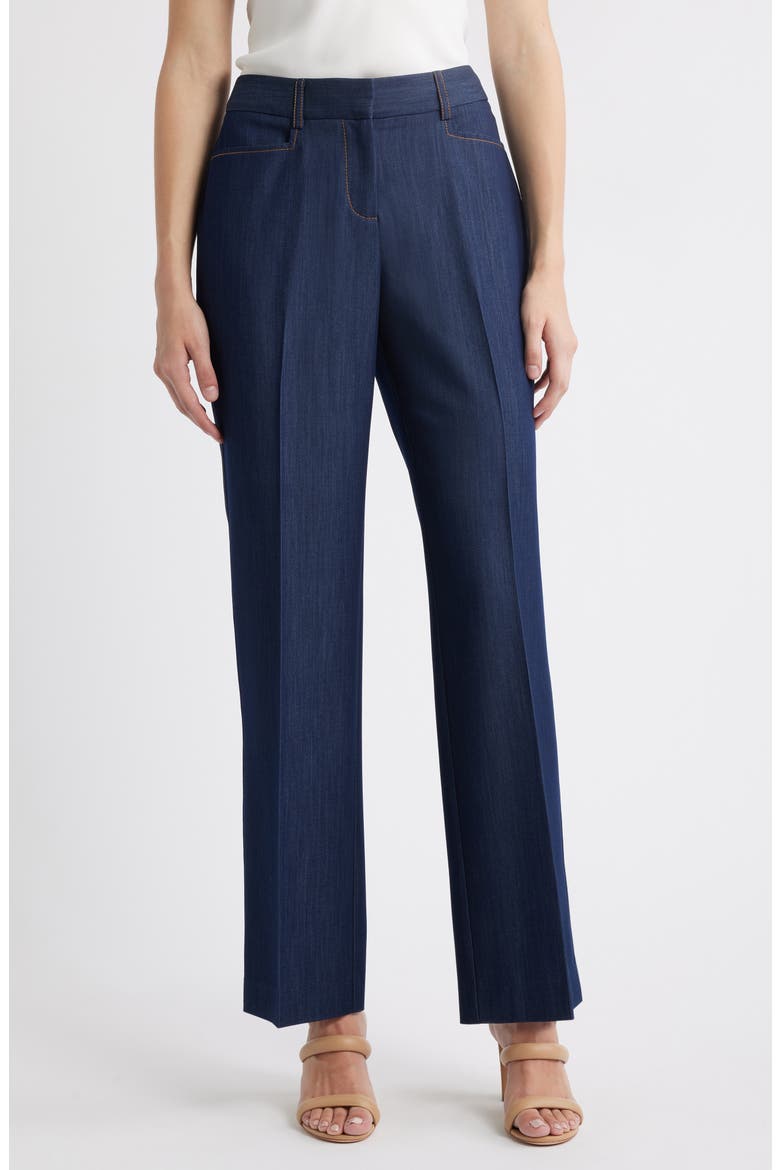 Straight Leg Trouser Jeans, Main, color, DENIM
