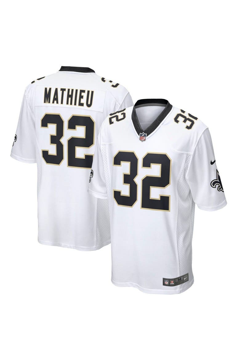 Men's Nike Tyrann Mathieu White New Orleans Saints Game Jersey, Main, color, White