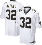 Nike Men's Nike Tyrann Mathieu White New Orleans Saints Game Jersey