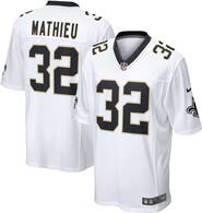 Nike Men's Nike Tyrann Mathieu White New Orleans Saints Game Jersey