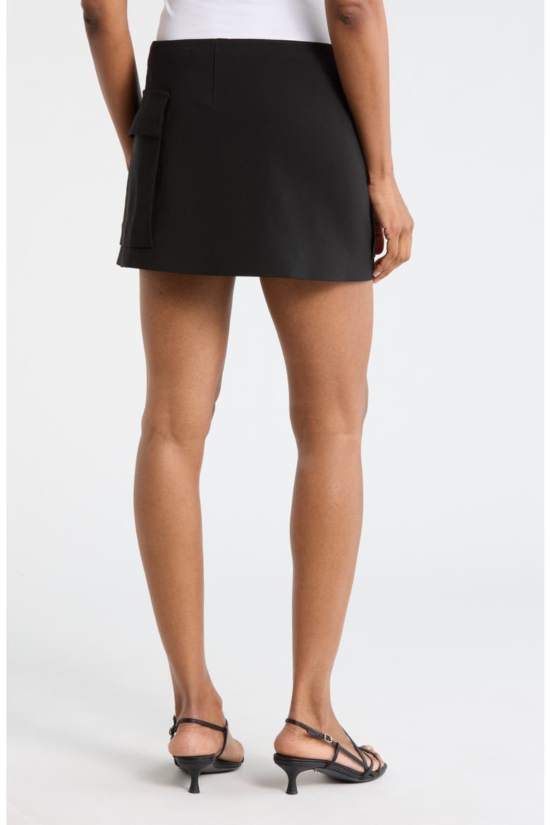 Conan Belted Cargo Miniskirt, Alternate, color, BLACK