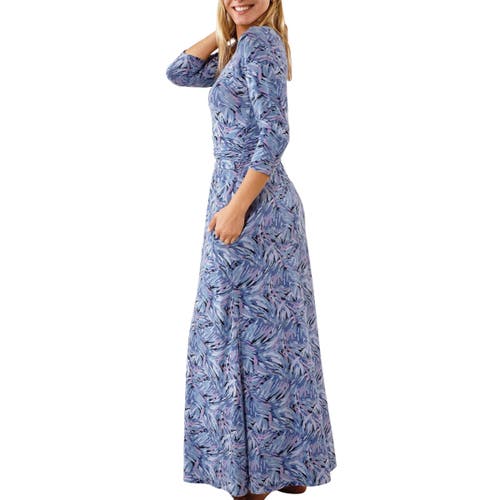 Uv Skinz Scoop Neck Maxi Dress In Brushstrokes