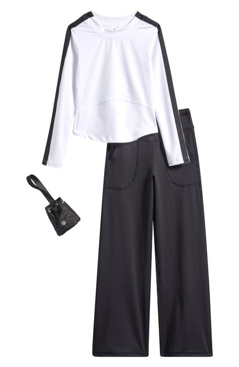Kids' Scuba Knit Pullover, Pants & Wristlet Set