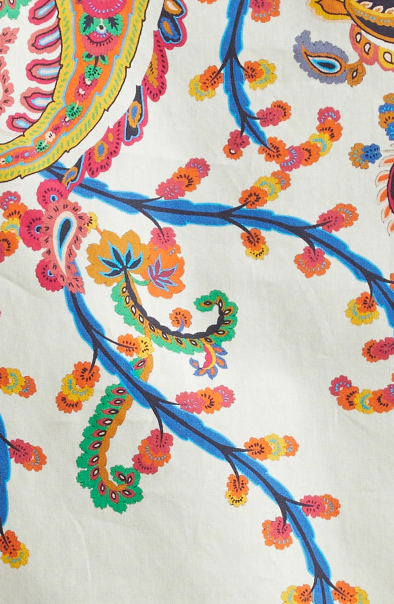 Etro Watercolor Paisley Cotton Top, Alternate, color, Print On White Base