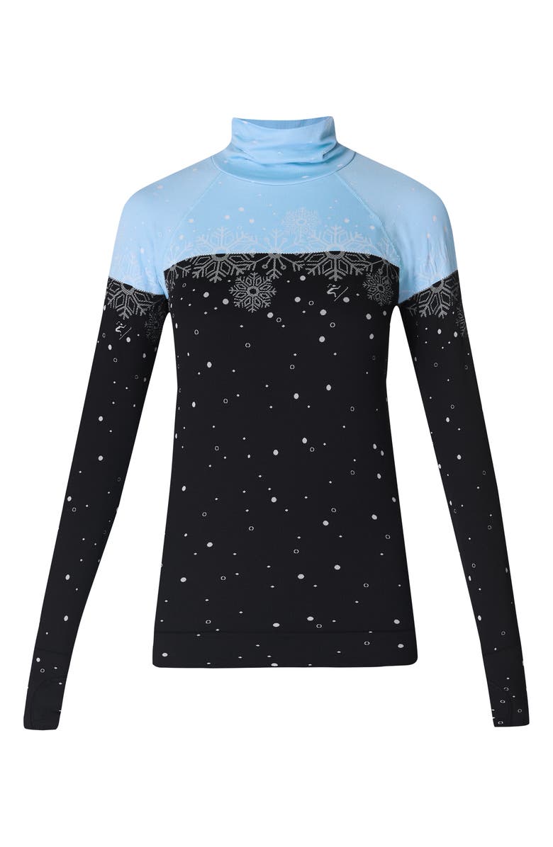 Sweaty Betty Snowflake Mock Neck Base Layer Top, Alternate, color,
