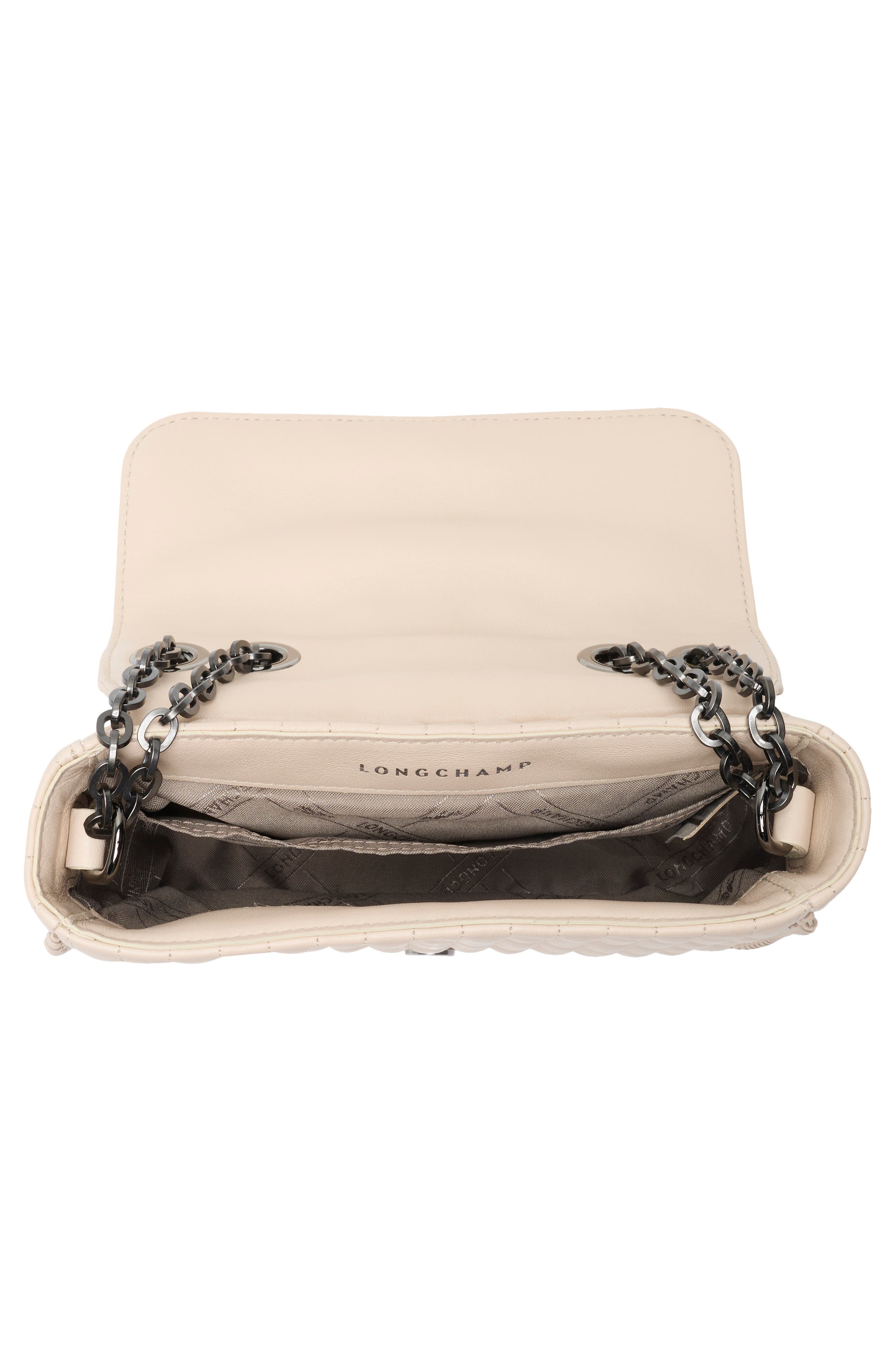 Longchamp Leather Crossbody Bag, Alternate, color, Chalk