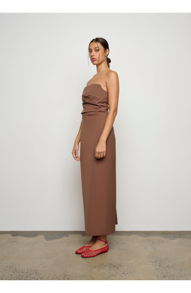 ONE OF OTHERS Lucetta Strapless Dress, Alternate, color, Mocha