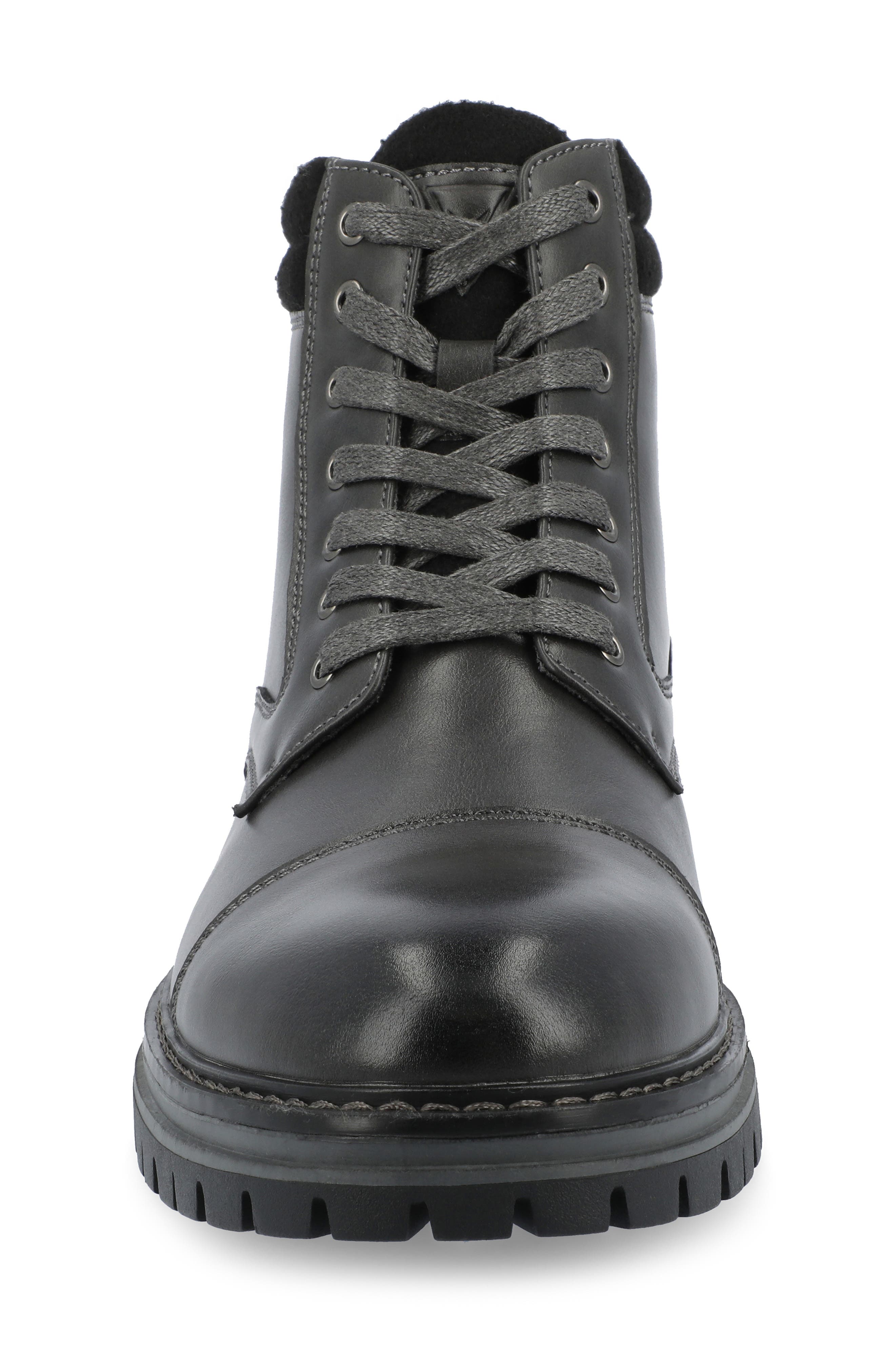 VANCE CO Fegan Cap Toe Boot, Alternate, color, Charcoal