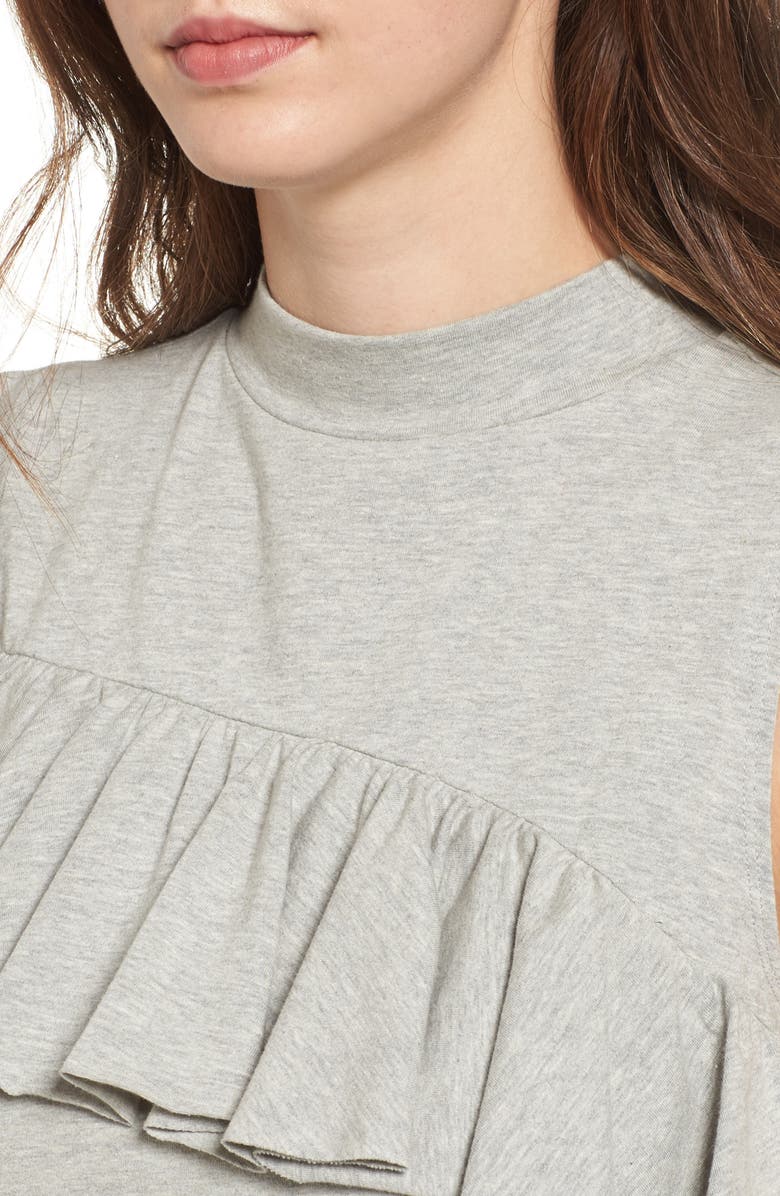 BP. Asymmetrical Ruffle Tee, Alternate, color, 