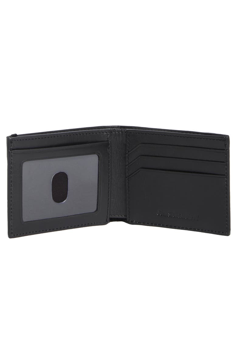 Johnston & Murphy Hunter Glazed Leather Bifold Wallet, Alternate, color, Black