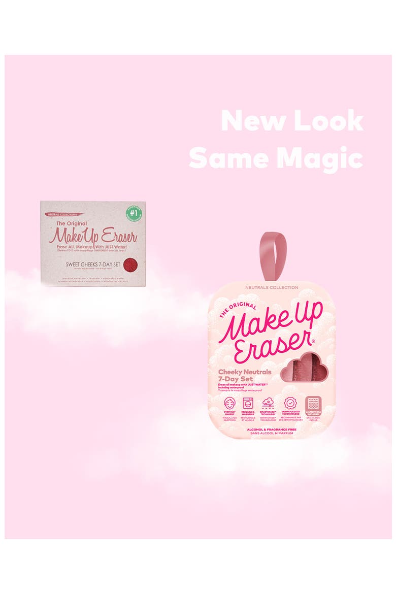 Neutral 7-Day MakeUp Eraser Set with Laundry Bag, Alternate, color, CHEEKY NEUTRALS
