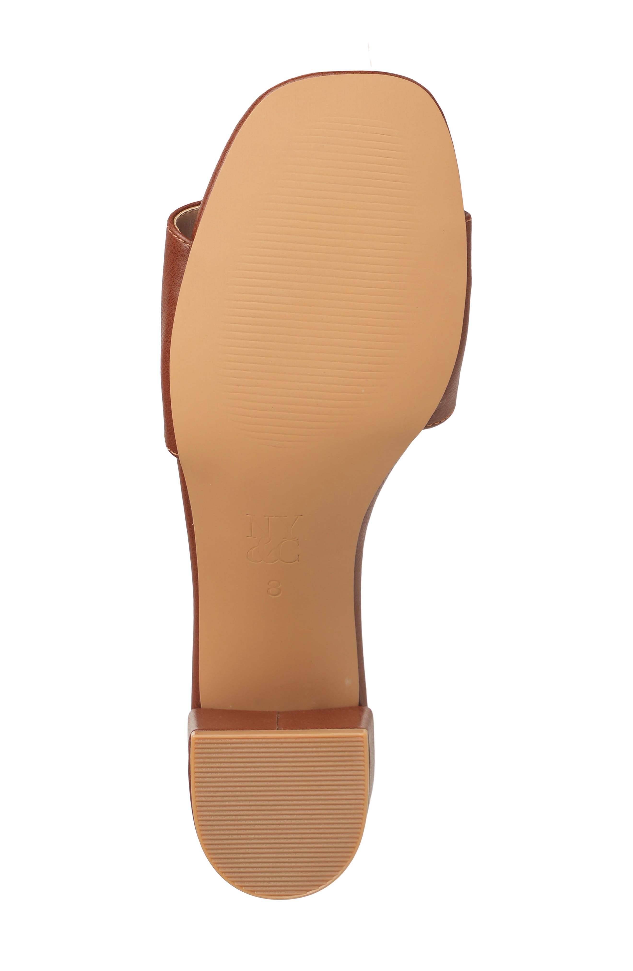 NEW YORK AND COMPANY Maxine Bit Slide Sandal, Alternate, color, Cognac/Brown