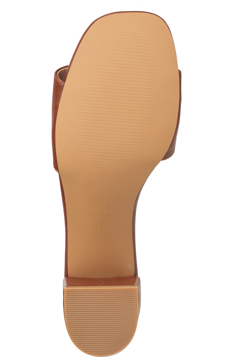 NEW YORK AND COMPANY Maxine Bit Slide Sandal, Alternate, color, Cognac/Brown