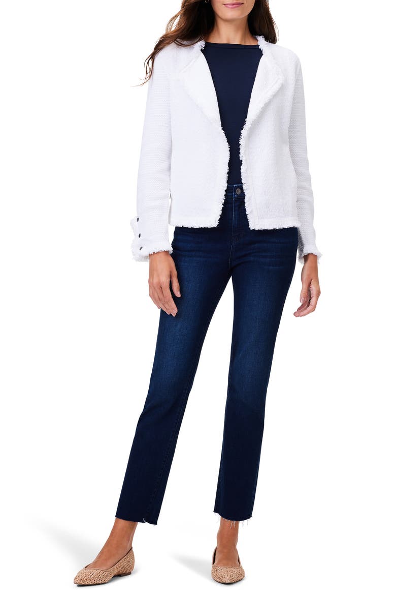 Fringe Mix Knit Jacket, Alternate, color, PAPER WHITE