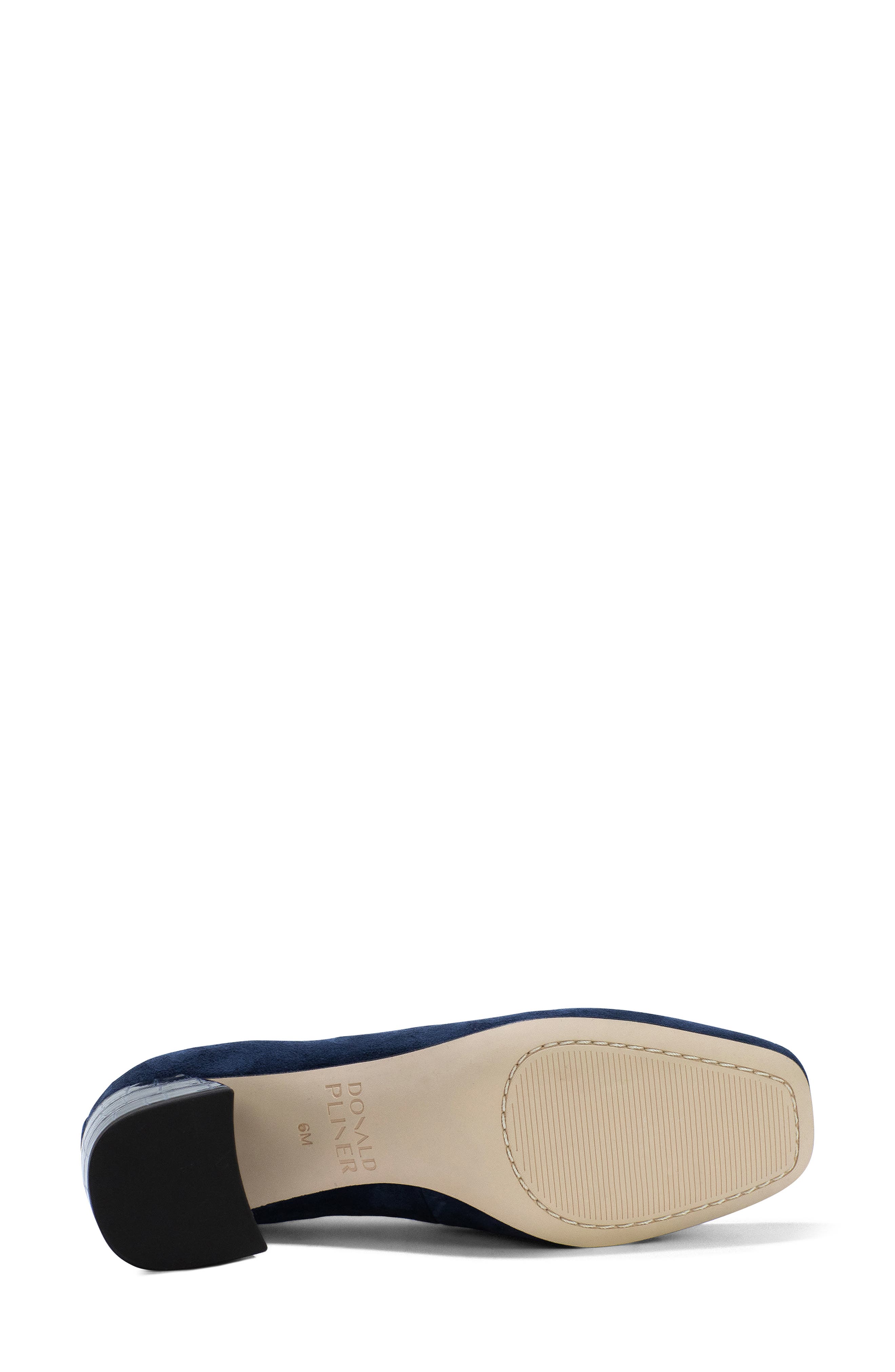 Donald Pliner Square Toe Pump, Alternate, color, Navy