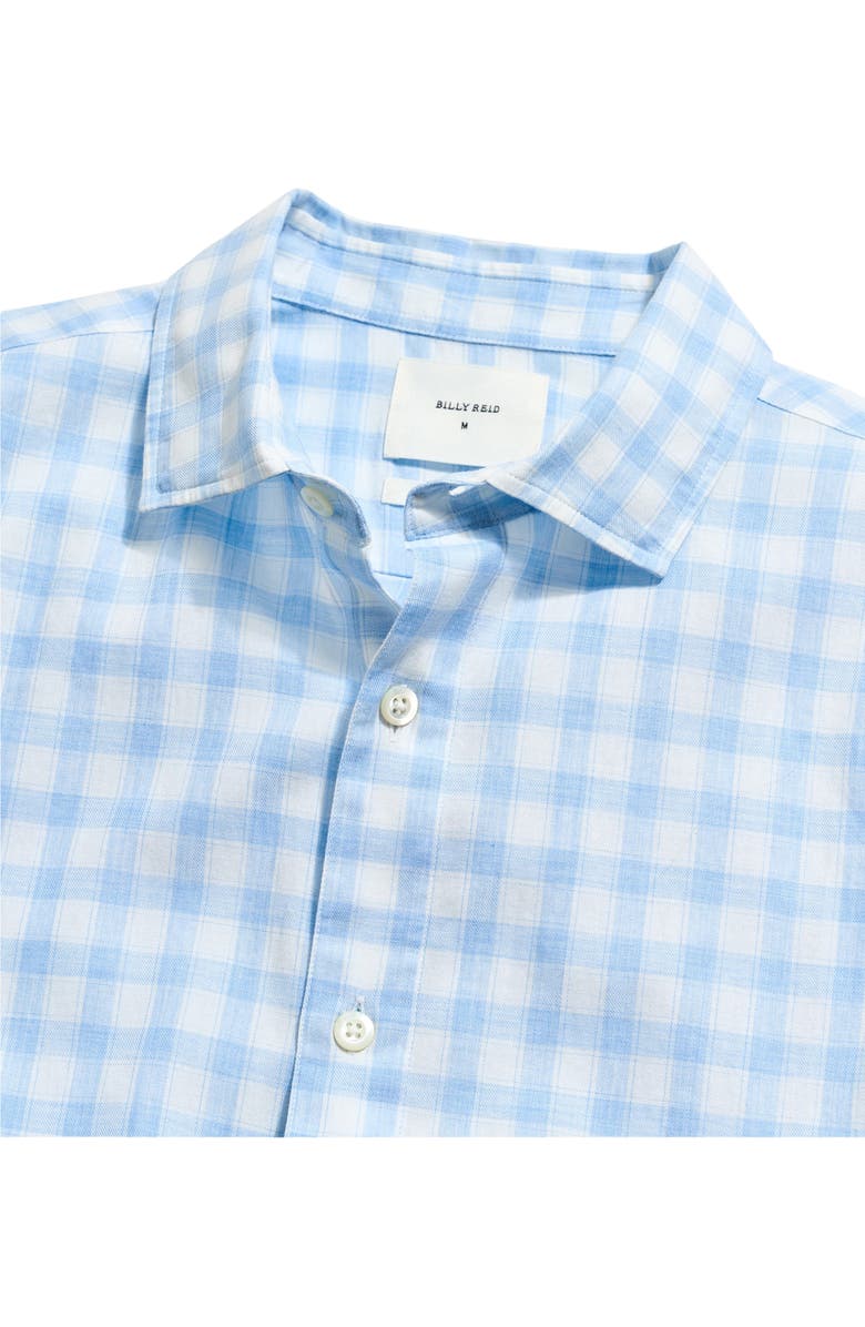 Billy Reid Hutcheson Plaid Button-Up Sport Shirt, Alternate, color, Light Blue/ White